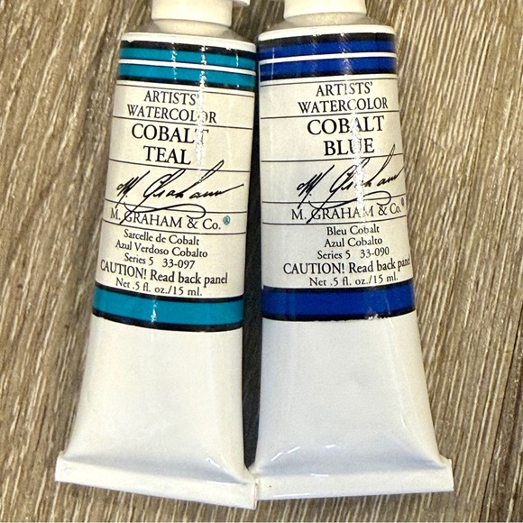 NEW M. Graham Artists’ Watercolor Paint Lot– 8 Tubes 15ml Cadmium Cobalt & Blues - Picture 5 of 5